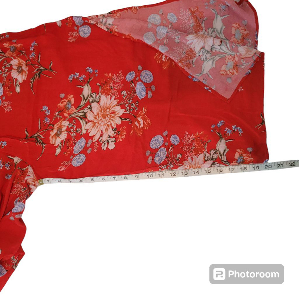 Women's American Eagle Floral Jumpsuit Size M Red - Picture 9 of 10